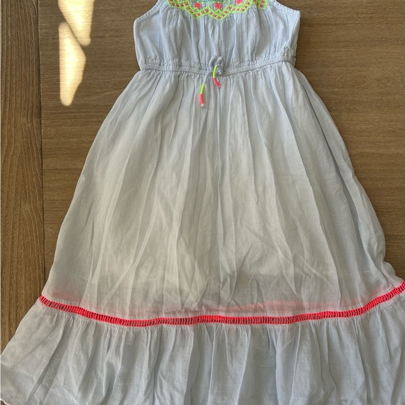 Charming Kids Dress Set - White and Blue - Picture 4 of 5